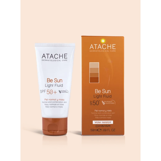 Set Atache Be Sun Light Fluid Spf 50+ 50ml 2pac - Atache - Image 2