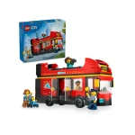 LEGO City Le Bus Red 2 Storey Toy Car for Children Boys and Girls Aged 7 and Above, Holiday or Birthday Gift, 5 Characters Including Baby and Stroller 60407 - LEGO