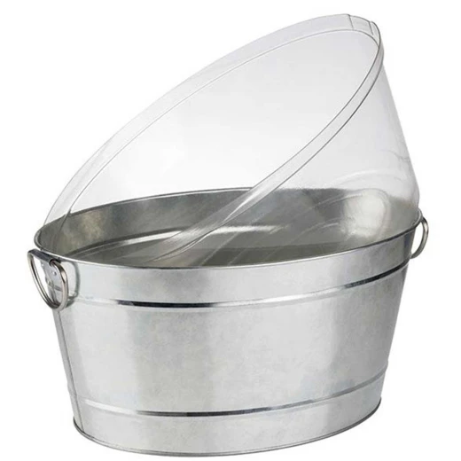 APS Beverage Tub Dia 40x25cm Silver with Plastic Insert 11 liters APS Beverage Tub Dia 40x25cm Silver with Plastic Insert 11 liters