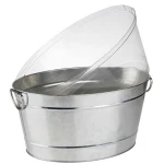 APS Beverage Tub Dia 50x32cm Silver with Plastic Insert 18 liters - APS