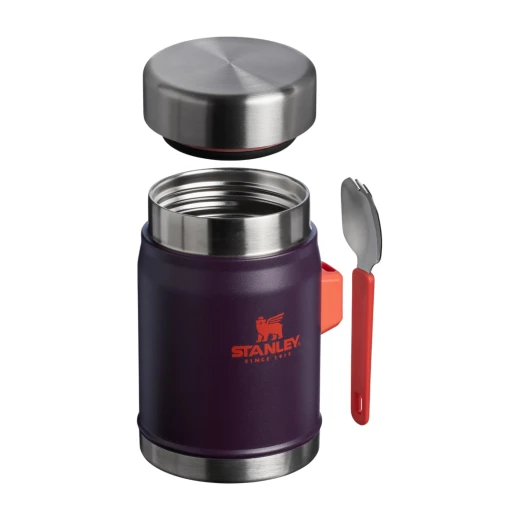 Stanley Classic Legendary Food Jar 0.4L + Spork Hammertone Plum - Stanley - Image 4