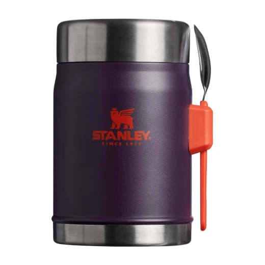 Stanley Classic Legendary Food Jar 0.4L + Spork Hammertone Plum Stanley Classic Legendary Food Jar 0.4L + Spork Hammertone Plum