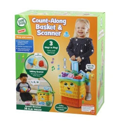 LeapFrog Count-Along Basket & Scanner, Roleplay Toy for Children, Interactive Learning Toy for Pretend Play, Play Set with Food, Shapes and Colours,