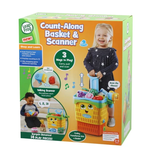 LeapFrog Count-Along Basket & Scanner, Roleplay Toy for Children, Interactive Learning Toy for Pretend Play, Play Set with Food, Shapes and Colours, LeapFrog Count-Along Basket & Scanner, Roleplay Toy for Children, Interactive Learning Toy for Pretend Play, Play Set with Food, Shapes and Colours,