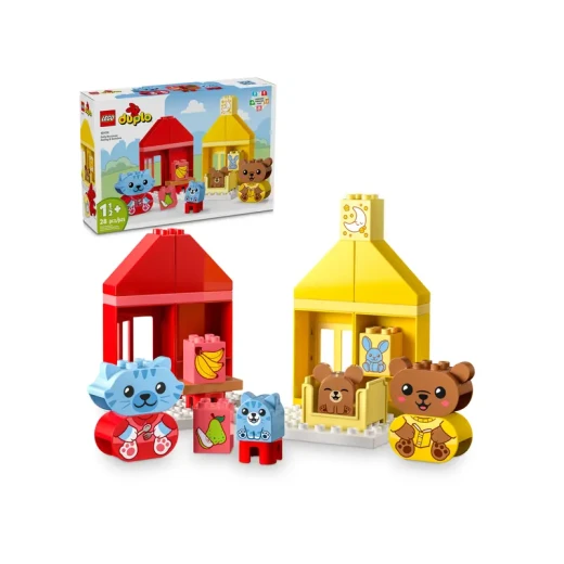 ليغو DUPLO لعبتي الأولى عن الروتين اليومي: الأكل ووقت النوم، لعبة تمثيل اجتماعي وعاطفي، ألعاب حيوانات، هدية للأطفال في مرحلة ما قبل المدرسة من عمر 18 شهرًا فما فوق، تساعد الأطفال الصغار على استكشاف المشاعر، 10414 - ليجو - Image 6
