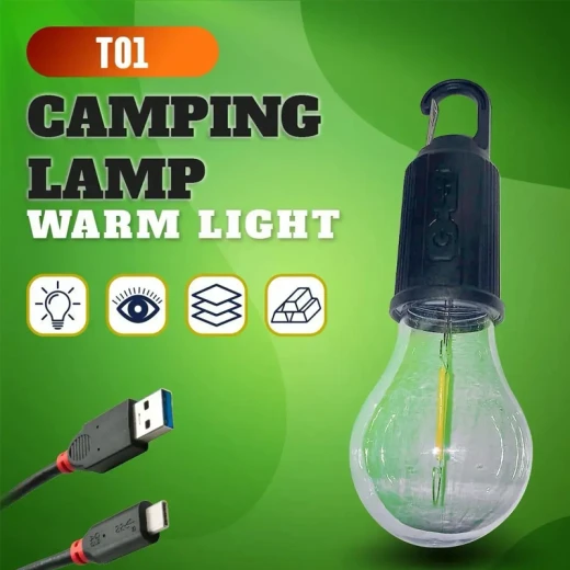 Hanging Camping Lamp Unbreakable Waterproof with Rechargeable Battery (T01) - Rs Toys - Image 2