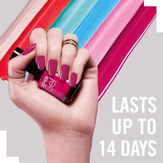 Rimmel London Super Gel Nail Polish 25 Urban Purple 12ml Long Lasting Gel Manicure - Rimmel London - Image 4