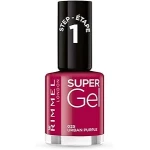 Rimmel London Super Gel Nail Polish 25 Urban Purple 12ml Long Lasting Gel Manicure - Rimmel London