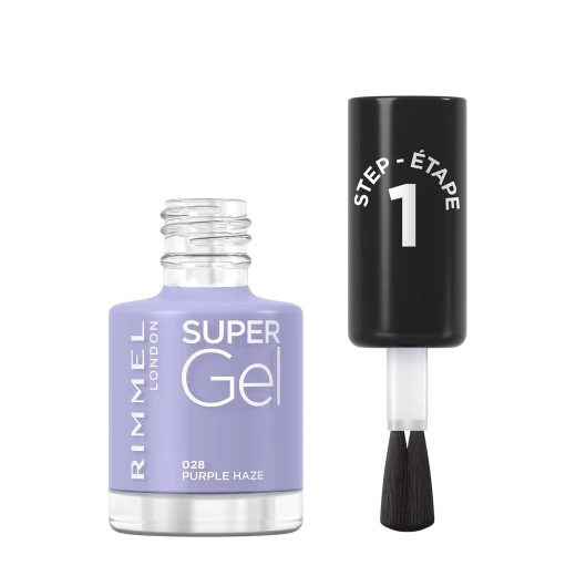 Rimmel London Super Gel Nail Polish 028 Purple Haze Glossy Finish Long Lasting Manicure 12ml Vibrant Color - Rimmel London - Image 4