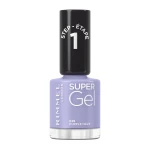 Rimmel London Super Gel Nail Polish 028 Purple Haze Glossy Finish Long Lasting Manicure 12ml Vibrant Color - Rimmel London