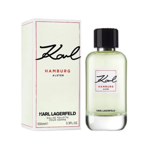 Karl Lagerfeld Hamburg Alster Eau de Toilette for Men Refreshing Citrus Woody Fragrance 3.4 oz