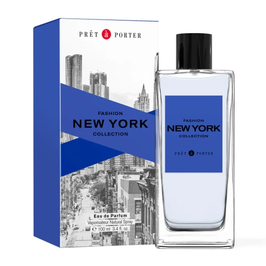 عطر سيتي كوليكشن نيويورك أو دو بارفان، 3.4 أونصة (100 مل)، مكونات من توت العرعر والخشب وخشب الأرز، عطر رجالي، يدوم طويلاً، عطر يومي، حجم مناسب للسفر من بريت أ بورتر