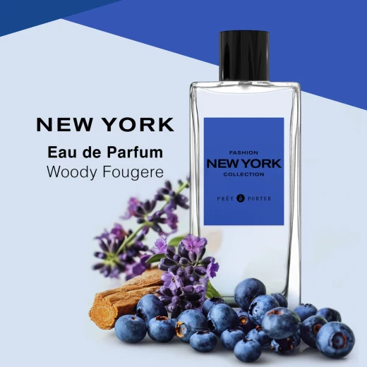 عطر سيتي كوليكشن نيويورك أو دو بارفان، 3.4 أونصة (100 مل)، مكونات من توت العرعر والخشب وخشب الأرز، عطر رجالي، يدوم طويلاً، عطر يومي، حجم مناسب للسفر من بريت أ بورتر - بريت أ بورتر - Image 3