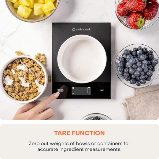Nutricook Food Scale, 11 lb Digital Kitchen Scale, Weight in Grams and Ounces (1g Precise) for Baking, Cooking, Nutrition and Meal Prep, Tare Function - Nutricook - Image 5