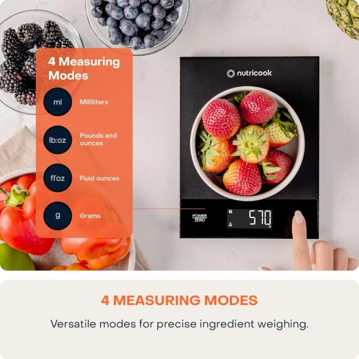 Nutricook Food Scale, 11 lb Digital Kitchen Scale, Weight in Grams and Ounces (1g Precise) for Baking, Cooking, Nutrition and Meal Prep, Tare Function - Nutricook - Image 4