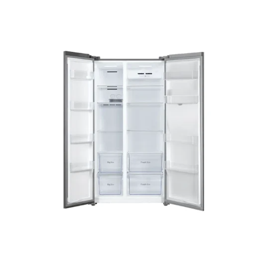ثلاجة TCL جانبية (Side-by-Side) موديل P790SBSGL، سعة 790 لتر، تقنية No Frost، موزع مياه، تقنية Twin Eco Inverter، تبريد وتجميد سريع، شاشة LED، لون فضي – ضمان لمدة سنتين - تي سي ال - Image 3