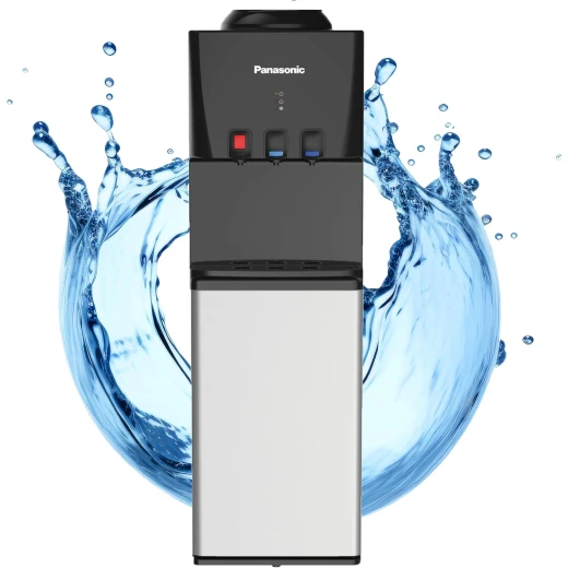 موزع مياه باناسونيك تحميل علوي، SDM-WD3128، 3 صنابير مياه ساخنة وباردة وعادية، قفل أمان للأطفال، حماية من ارتفاع درجة الحرارة، أسود/فضي، جودة يابانية، ضمان لمدة عام - باناسونيك - Image 4
