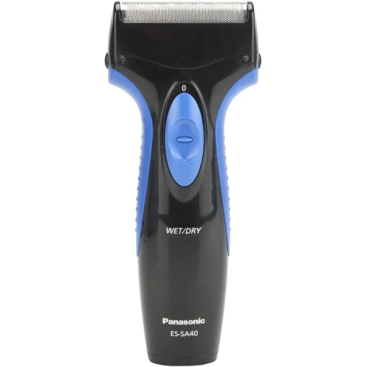 ماكينة حلاقة باناسونيك قابلة للشحن وتعمل بالكهرباء، شفرة واحدة بتقنية Pro Curve، تصميم مريح، للاستخدام الجاف والرطب، باللون الأسود/الأزرق – موديل ES-SA40، ضمان لمدة 12 شهرًا ماكينة حلاقة باناسونيك قابلة للشحن وتعمل بالكهرباء، شفرة واحدة بتقنية Pro Curve، تصميم مريح، للاستخدام الجاف والرطب، باللون الأسود/الأزرق – موديل ES-SA40، ضمان لمدة 12 شهرًا