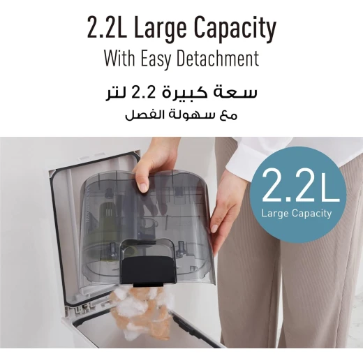 مكنسة كهربائية باناسونيك، 2000 واط، بدون كيس (Canister)، لون أسود، الارتفاع 450 مم، العرض 283 مم، العمق 268 مم، الوزن 5.6 كجم، ضمان لمدة سنة واحدة - باناسونيك - Image 7