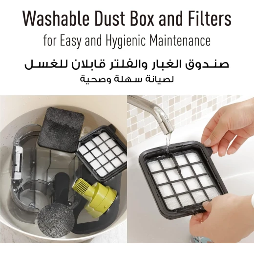 مكنسة كهربائية باناسونيك، 2000 واط، بدون كيس (Canister)، لون أسود، الارتفاع 450 مم، العرض 283 مم، العمق 268 مم، الوزن 5.6 كجم، ضمان لمدة سنة واحدة - باناسونيك - Image 8
