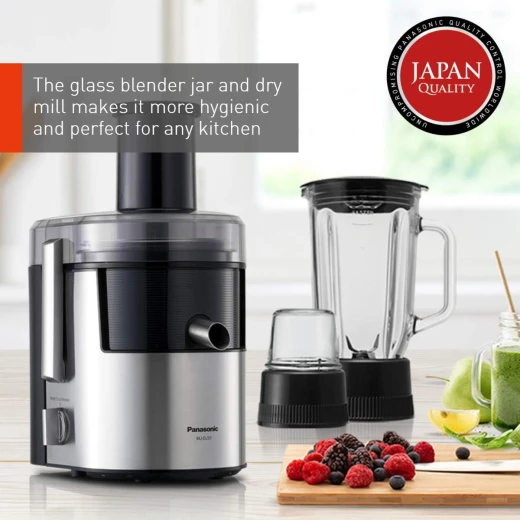 Panasonic 3-In-1 Juicer Extractor/ Blender/ Grinder, 800W, Mj-Dj31, With Durable Metal Spinner, Glass Blender Jug And Mill, 1Year Warranty - Panasonic - Image 9