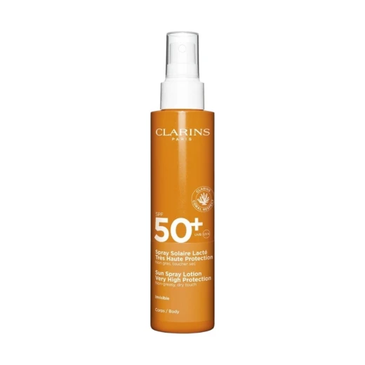سبراي سولير لاكتير تريه أوت SPF50 بخاخ واقي من الشمس للوجه والجسم بخاصية الحماية العالية ضد أشعة الشمس من كلارنس سبراي سولير لاكتير تريه أوت SPF50 بخاخ واقي من الشمس للوجه والجسم بخاصية الحماية العالية ضد أشعة الشمس من كلارنس