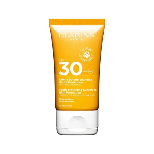 Clarins Solaire Cream Toucher Sec SPF30 Matte Finish Moisturizing Sunscreen for Face