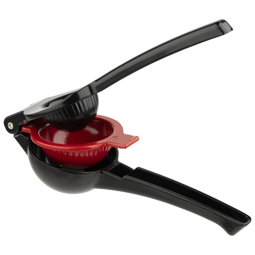APS Lime and Lemon Press Heavy-Duty Aluminium Alloy Citrus Squeezer, Black/Red, 21 x 7 x 5 cm Dishwasher Safe, Made in Germany - APS - Image 7