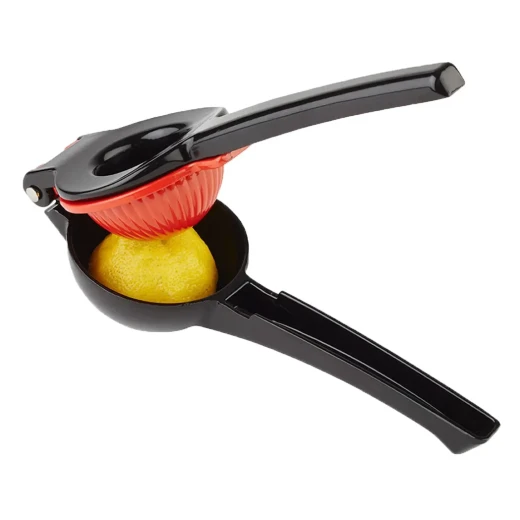 APS Lime and Lemon Press Heavy-Duty Aluminium Alloy Citrus Squeezer, Black/Red, 21 x 7 x 5 cm Dishwasher Safe, Made in Germany - APS - Image 8