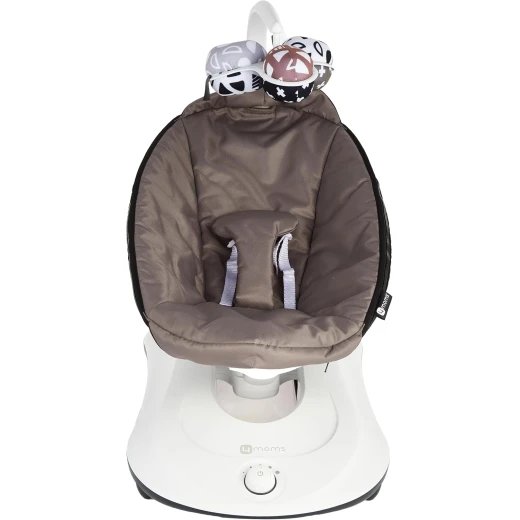 4moms RockaRoo Baby Rocker Graphite Compact Infant Seat with 5 Motion Settings, Toy Mobile, and AC Adapter Soothing Rhythmic Movement - 4moms - Image 4