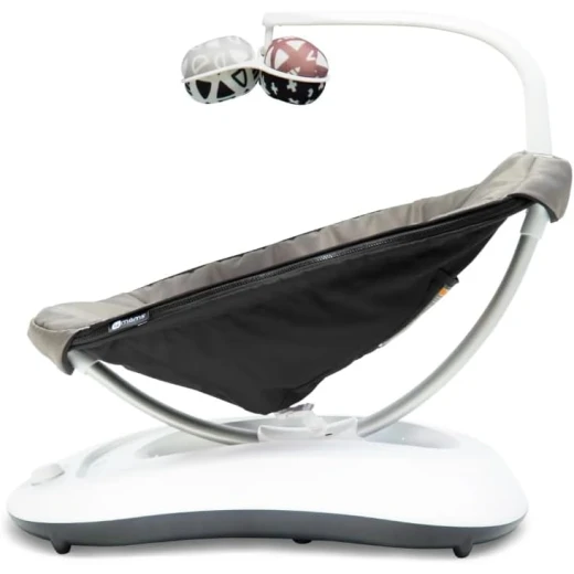 4moms RockaRoo Baby Rocker Graphite Compact Infant Seat with 5 Motion Settings, Toy Mobile, and AC Adapter Soothing Rhythmic Movement - 4moms - Image 2