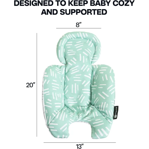 4moms RockaRoo and MamaRoo Infant Insert, Machine Washable, Soft, Plush Fabric, Reversible Design,Mint Green color - 4moms - Image 4