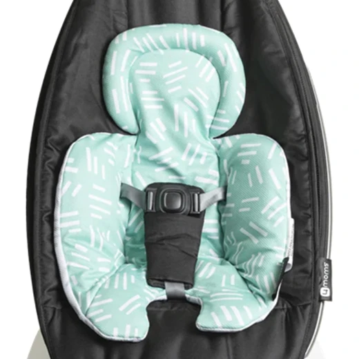 4moms RockaRoo and MamaRoo Infant Insert, Machine Washable, Soft, Plush Fabric, Reversible Design,Mint Green color - 4moms - Image 6