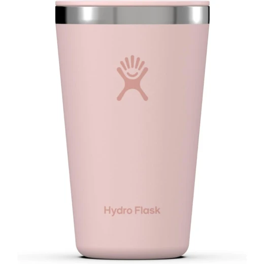 Hydro Flask All Around Stainless Steel Tumbler with Lid and Double-Wall Vacuum Insulation 16 oz - Trillium (Natural White Color)