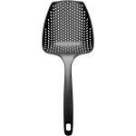 GP & me Colander Spoon 33cm Heat Resistant Nylon Straining Scoop Lightweight, Durable & Easy to Clean Black
