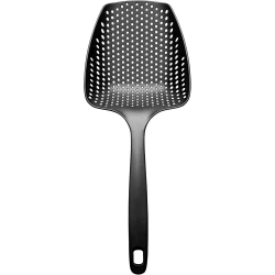 GP & me Colander Spoon 33cm Heat Resistant Nylon Straining Scoop Lightweight, Durable & Easy to Clean Black