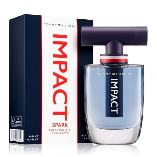 Tommy Hilfiger Impact Spark Gift Set for Men: Aromatic Eau de Toilette & Travel Spray, Sophisticated Fragrance