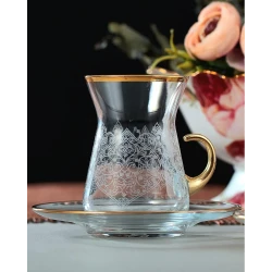 طقم أكواب شاي استكانة مكون من 6 قطع من اي تي اس