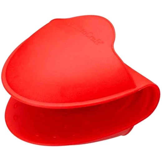 KitchenCraft Silicone Oven Mitt Heat-Resistant Grab Mitt for Baking, Cooking & BBQ Non-Slip, Ergonomic Design Assorted Colour 1 Piece - KitchenCraft - Image 2