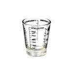 KitchenCraft Mini Glass Measuring Cup 50ml Capacity Multi-Unit Markings (ml, oz, teaspoons, tablespoons, shots) For Dry & Liquid Ingredients Hand Wash Only - KitchenCraft