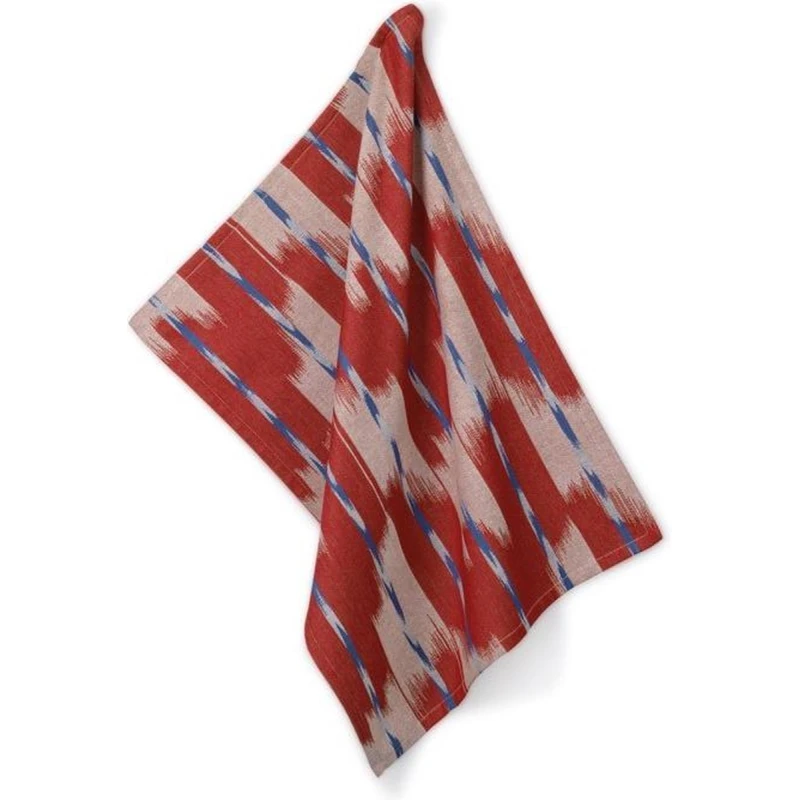 Kela Ethno Dish Towel 70 x 50 cm 100% Cotton Blue & Red Soft, Absorbent & Durable Kitchen Towel - Kela