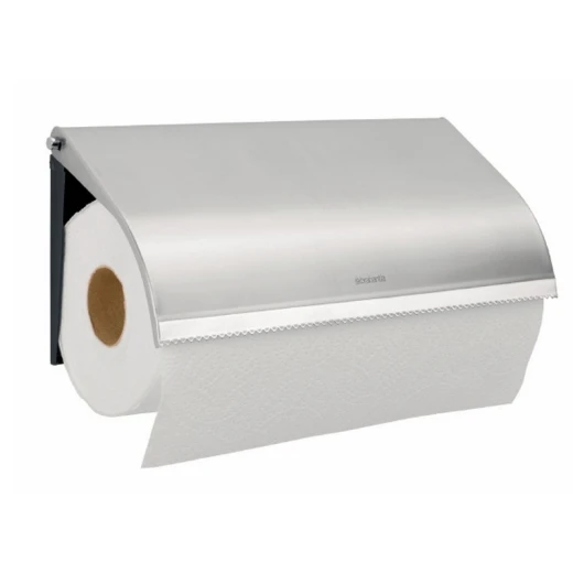 Brabantia Wall-Mounted Kitchen Roll Holder Matt Steel Fits Rolls up to 22 Cm Corrosion Resistant Left or Right-Hand Filling With Tearing Edge - Brabantia - Image 2