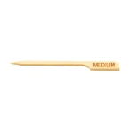 Table Craft "Medium" Bamboo Steak Markers 9cm Biodegradable Food Picks Pack of 100 Eco-Friendly, Single-Use Labels for Cooked Steak Identification - Table Craft