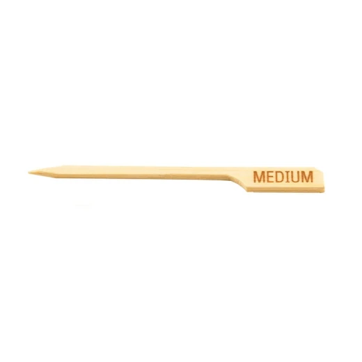 علامات شرائح اللحم "Medium " أعواد خيزران بطول 9 سم عبوة 100 قطعة صديقة للبيئة للاستعمال مرة واحدة لتحديد درجة نضج الستيك من تيبل كرافت علامات شرائح اللحم "Medium " أعواد خيزران بطول 9 سم عبوة 100 قطعة صديقة للبيئة للاستعمال مرة واحدة لتحديد درجة نضج الستيك من تيبل كرافت