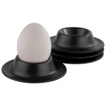 APS Melamine Egg Cups Set of 4, Black Durable, Elegant 8.5 cm Egg Holders for All Egg Sizes Scratch-Resistant, Easy-Clean Design Ideal for Breakfast & Brunch - APS