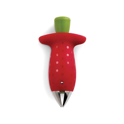 KitchenCraft Stem Gem Strawberry Huller Red/Green Easy Push-Button Tool for Removing Stems from Strawberries & Soft Vegetables Safe for Kids, Dishwasher Safe KitchenCraft Stem Gem Strawberry Huller Red/Green Easy Push-Button Tool for Removing Stems from Strawberries & Soft Vegetables Safe for Kids, Dishwasher Safe