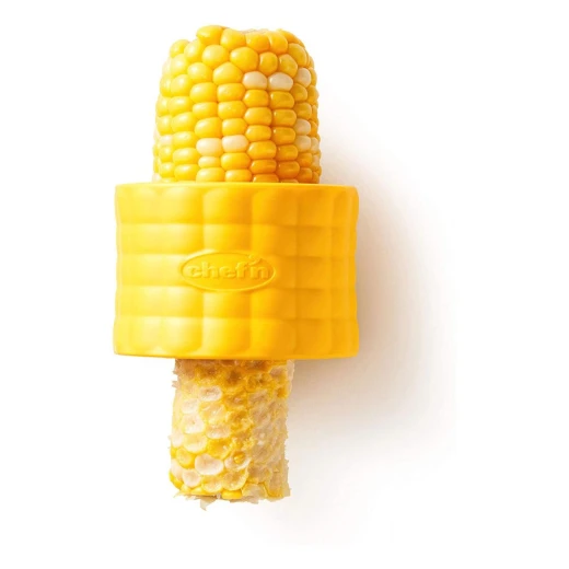 KitchenCraft Cob Corn Stripper Yellow Safe & Easy Kernel Remover with Serrated Stainless Steel Blades Kid-Friendly Design, Compact & Dishwasher Safe - KitchenCraft - Image 3
