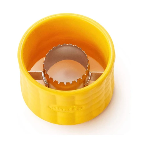 KitchenCraft Cob Corn Stripper Yellow Safe & Easy Kernel Remover with Serrated Stainless Steel Blades Kid-Friendly Design, Compact & Dishwasher Safe - KitchenCraft - Image 2