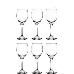 Libbey Perception Cordial Glasses 4 oz (122 ml), Set of 6 Elegant Clear Glassware for Serving Water, Juice & Small Beverages
