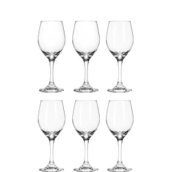 Libbey Perception Tall Glasses 325ml (11oz), Set of 6 Elegant Clear Glassware for Water, Juice & Beverages H:19.8 cm, Dia: 7.9 cm